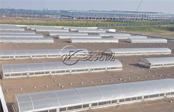 电动圆屋顶天窗结构示意图